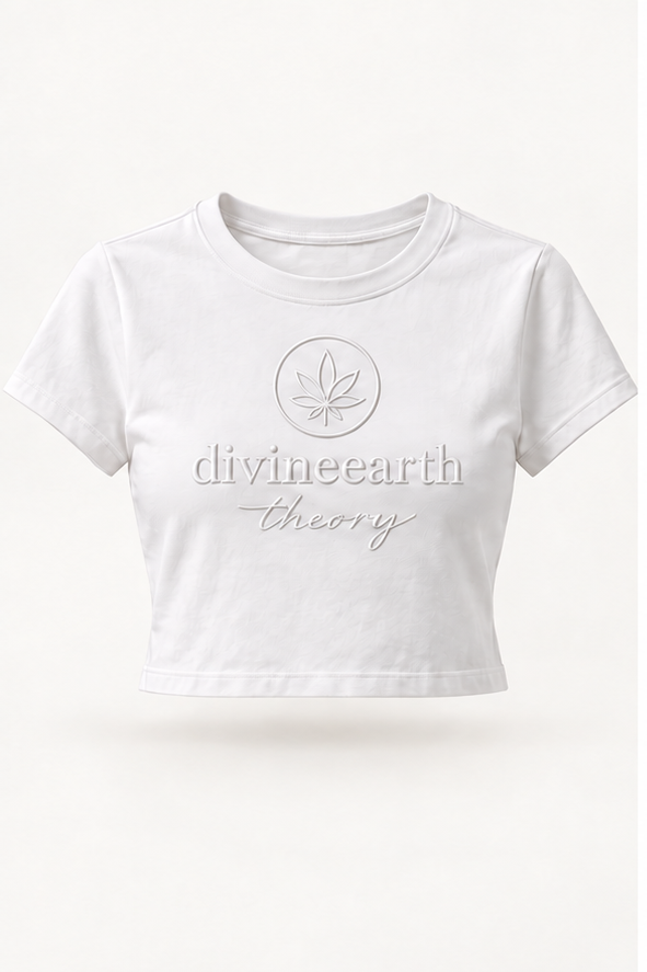 Optical White Cropped Tee — front view
