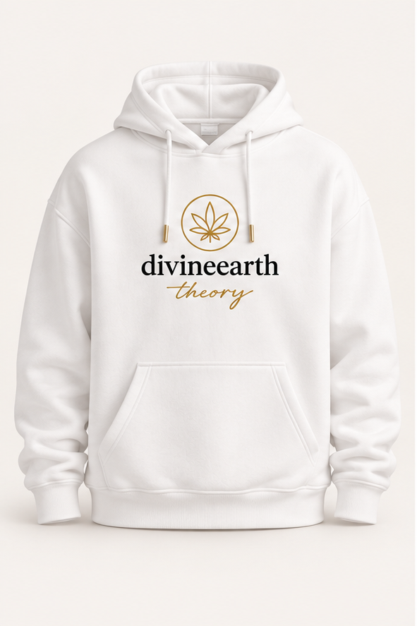 Optical White Pullover Hoodie — front view